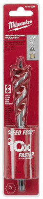 Speed Feed Wood Boring Drill Bit, 3/4 x 6 In.