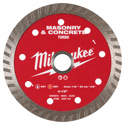 Turbo Masonry & Concrete Cutting Diamond Grinder Blade, 4-1/2 In.