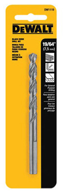 Black Oxide Drill Bit, 19/64 In.