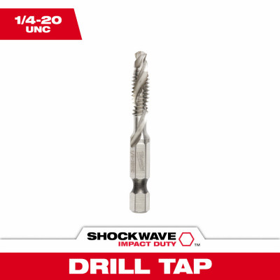 Shockwave Impact Drill & Tap Bit, 1/4-20
