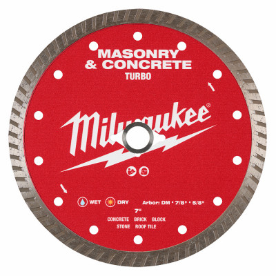 Turbo Masonry & Concrete Cutting Diamond Grinder Blade, 7 In.