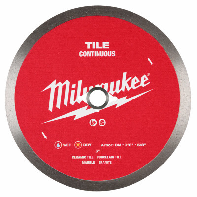 Tile Cutting Diamond Grinder Blade, Continuous Rim, 7 In.