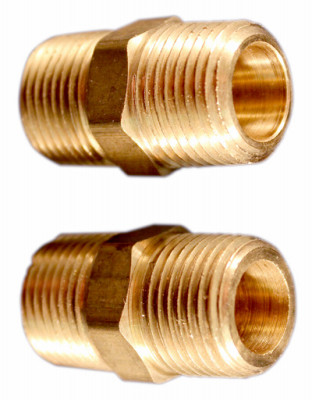 Hex Coupling, Male, 3/8 In. MNPT, 2-Pk.