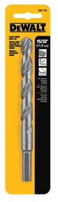 Black Oxide Drill Bit, 15/32 In.