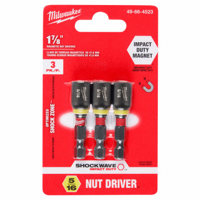 Shockwave Magnetic Nut Drivers, 5/16 x 1-7/8 In., 3-Pk.