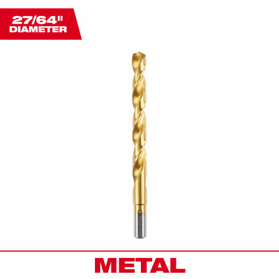 Thunderbolt Titanium Drill Bit, 27/64 In.