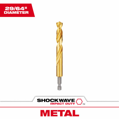Shockwave Titanium Drill Bit, 29/64 In.