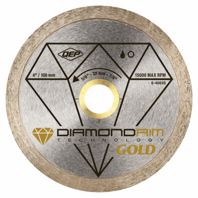 Premium Diamond Blade, Wet or Dry Cut Porcelain/Ceramic Tile, 4 In.