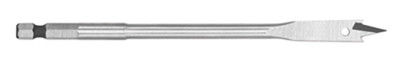 Wood Boring Spade Drill Bit, 3/8 x 6 In.