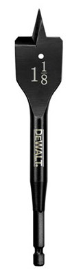 Wood Boring Spade Drill Bit, 1-1/8 x 6 In.