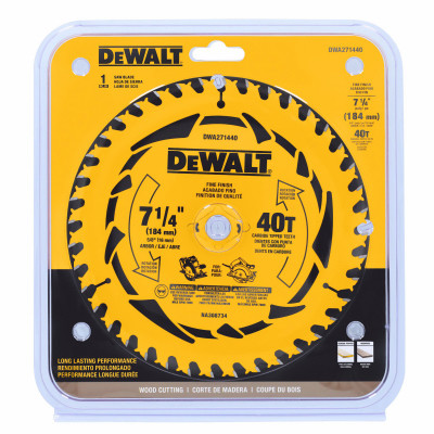 Circular Saw Blade, 40T, 5/8 in Arbor, 7-1/4 In.