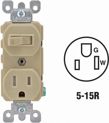 15A IV SWTCH/OUTLET