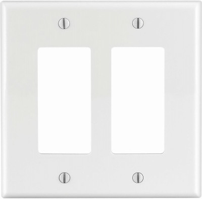 WHT 2G DEC MW WALLPLATE