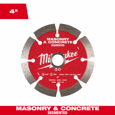 Segmented Diamond Circular Saw Blade, For Masonry & Concrete, 4 In.