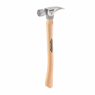 16 oz. Titanium Hammer, Milled Face, 18 In. Curved Handle