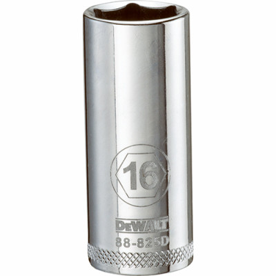 Metric Deep Socket, 6-Point, 3/8 In. Drive, 16mm