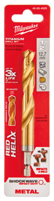 Shockwave Impact-Duty Titanium Drill Bit, 1/2 In.