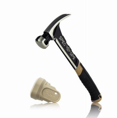 Spec Ops Tools Nailing Hammer, 20 oz, Rip Claw, Smooth Face, Shock-Absorbing Grip