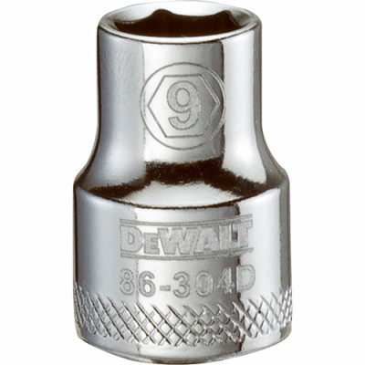 Metric Shallow Socket, 6-Point, 3/8 In. Drive, 9mm