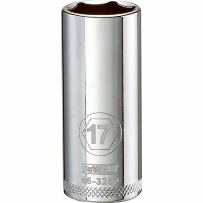 Metric Deep Socket, 6-Point, 3/8 In. Drive, 17mm
