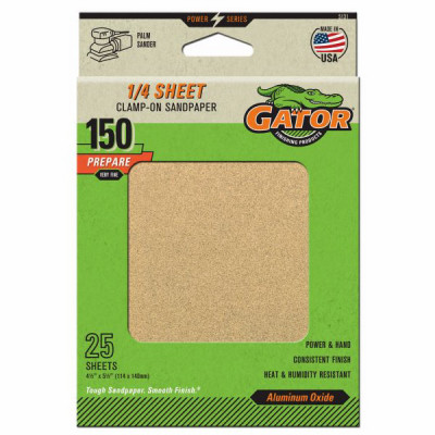 Sanding Sheets, Aluminum Oxide, 150-Grit, 4.5 x 5.5-In., 25-Pk.