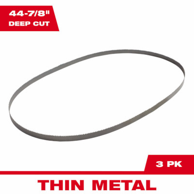 Bi-Metal Deep Cut Portable Band Saw Blades, 18 TPI, 44-7/8 In., 3-Pk.