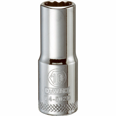 Metric Deep Socket, 12-Point, 3/8 In. Drive, 10mm