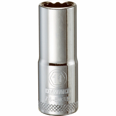 Metric Deep Socket, 12-Point, 3/8 In. Drive, 11mm