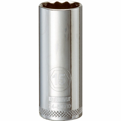 Metric Deep Socket, 12-Point, 3/8 In. Drive, 15mm