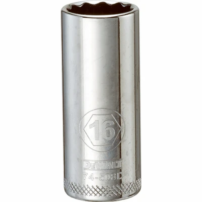 Metric Deep Socket, 12-Point, 3/8 In. Drive, 16mm