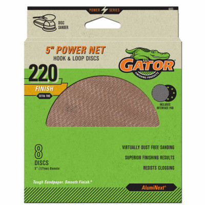Mesh Sanding Discs, 220 Grit, 5 In., 8 Pk.