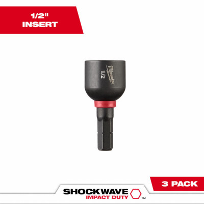 Shockwave Impact Duty 1/2 In. Insert Nut Drivers, Magnetic, 3-Pk.