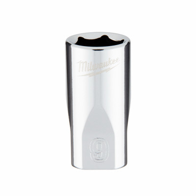 Metric 6-Point Shallow Socket, 9 mm, 1/4 In. Drive