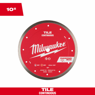 Diamond Max Tile Diamond Circular Saw Blade, Continuous Rim, 10 In.