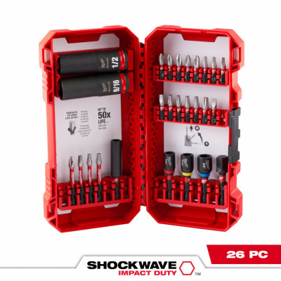 26-Pc. Shockwave Impact-Duty Driver & Fastener Bit Set