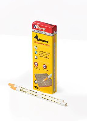 China Marker Pencil, White (12 pieces)