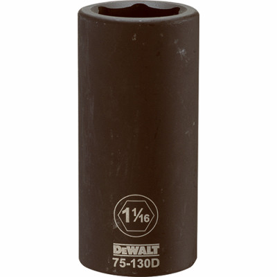 SAE Deep Impact Socket, 6-Point, 3/4 In. Drive, 1-1/16 In.