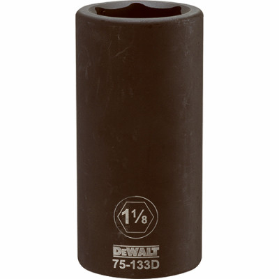 SAE Deep Impact Socket, 6-Point, 3/4 In. Drive, 1-1/8 In.