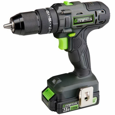 Genesis G20MAX 20V 1/2 In. 2-Speed Cordless Hammer Drill Kit with 2.0 Ah Battery & Charger