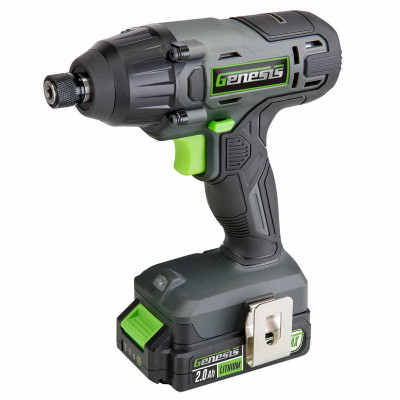 Genesis 20V 1/4 In. Hex Cordless Impact Driver Kit with 2.0 Ah Battery & Charger
