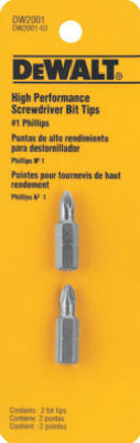 #1 Phillips Insert Bit Tip, 1 In., 2-Pk.