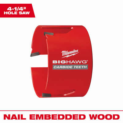 Big Hawg Hole Saw, Carbide Teeth, 4-1/4 In.