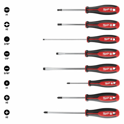 8-Pc. Screwdriver Set, Flat, Phillips & ECX Heads