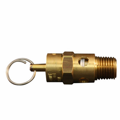 Air Compressor Safety Valve, Brass, 2 x 1/4 In. NPT