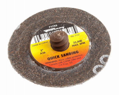 Quick Change Sanding Disc, 36 Grit, 2 In.