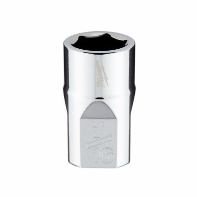 SAE 6-Point Shallow Socket, 7/16 In., 3/8 In. Drive