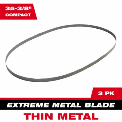 Extreme Thin Metal Band Saw Blades, Compact, 12/14 TPI, 35-3/8 In., 3-Pk.