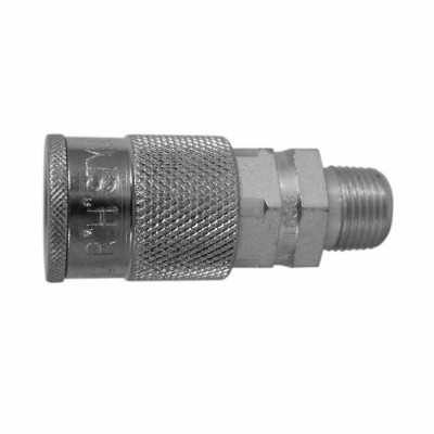 H-Style Air Tool Coupler, Steel, 3/8 In. MNPT