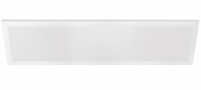 LED Flush Mount Edge-Lit Ceiling Light Fixture, Drop-In Installation, Selectable Color Temp, White, 1 x 4 Ft.