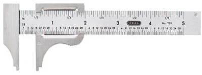 Slide Caliper, Stainless Steel, 4 In.